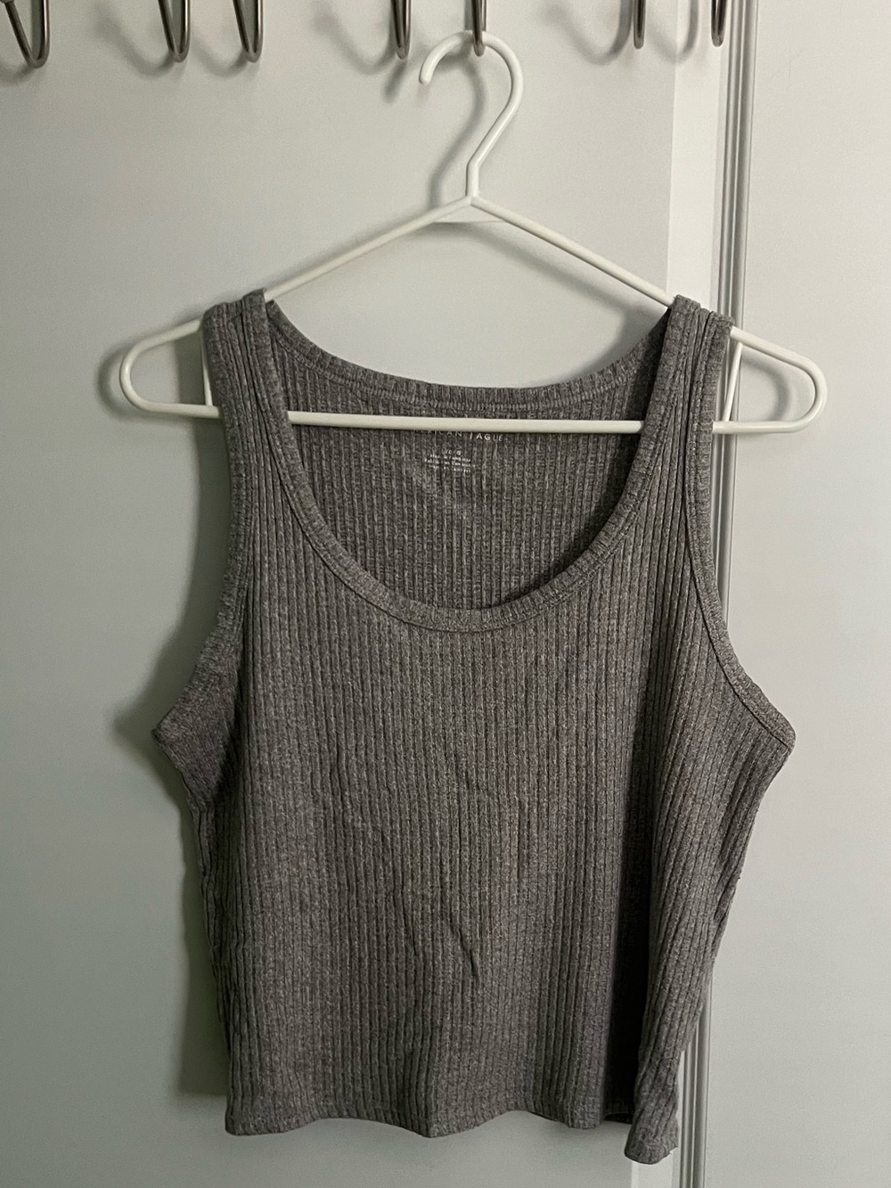 American Eagle Grey Ribbed Tank